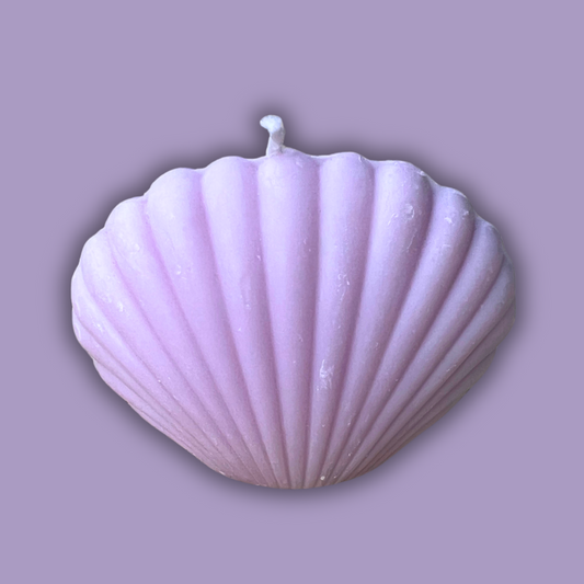 Purple Seashell Candle